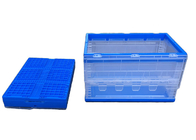 HDPE Collapsible Moving Boxes Folding Foldable Crate With attached lids  For Textile Fabric