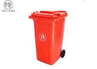 Household 240 Liter Plastic Rubbish Bins , Council Red Wheelie Bin For Garden Waste