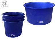 Nestable Cylindrical Large Plastic Water Aquaculture Tubs For Water Storage 500L Polyethylene