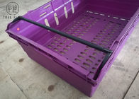 Food Arm Stack Nest Collapsible Plastic Crate 49L Supermarket Style 600 * 400 * 190