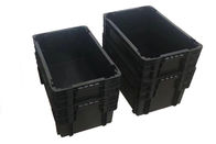 Coloured Returnable Reusable 180º Stacking &amp; Nesting Solid Plastic Fishing Bins Box  600*400*230 mm
