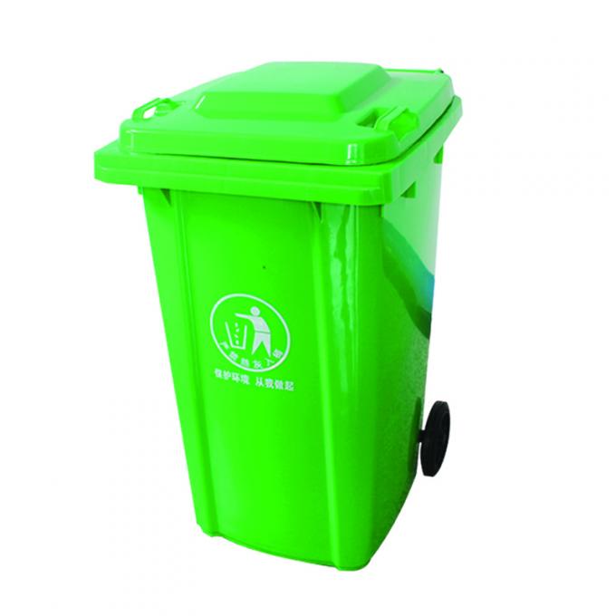 Household 240 Liter Plastic Rubbish Bins , Council Red Wheelie Bin For Garden Waste