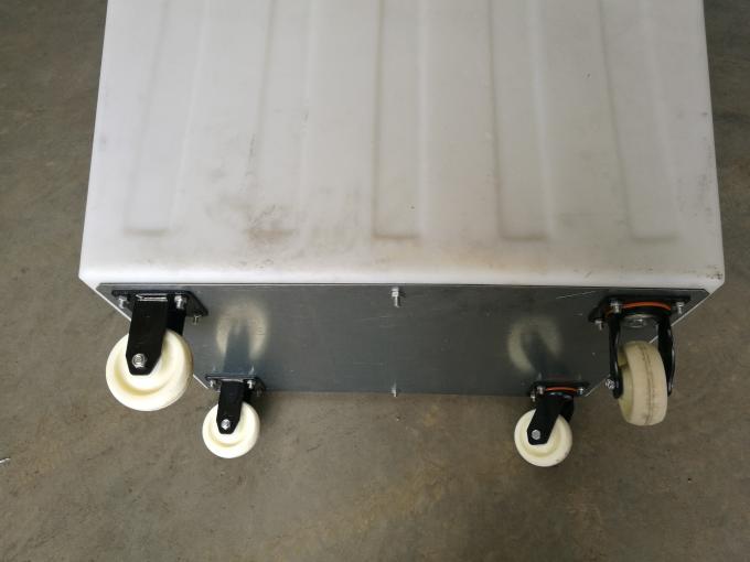 450kg Load Poly Box Truck , Plastic Laundry Bin On Wheels For Dyeing Industries 450 L