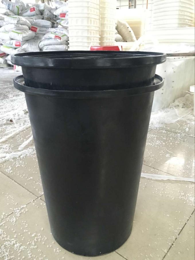 Round Recycling Hdpe Plastic Bucket Rotomould Durable Refuse M50L