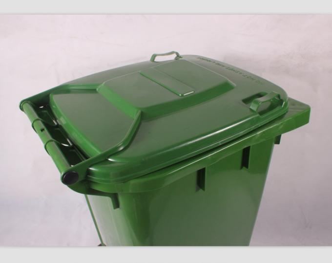 Sturdy Refuse Green 240ltr Plastic Rubbish Bins With Two Rubber Wheels HDPE