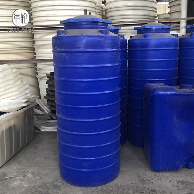 Blue Color Round 250 Gallon Plastic Water Storage Tanks
