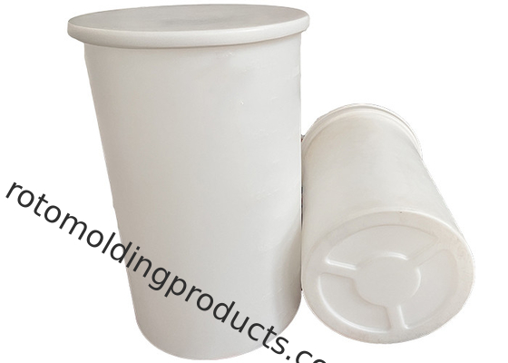 300L Cylindrical LLDPE Chem Tainer Plastic Open Top Tank With Cover For Food And Drug