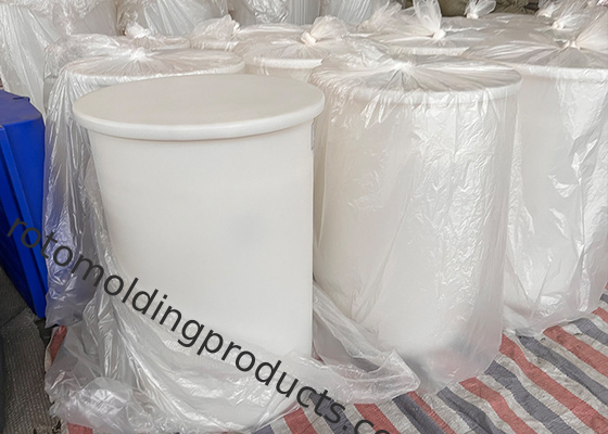 300L Cylindrical LLDPE Chem Tainer Plastic Open Top Tank With Cover For Food And Drug