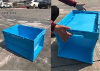Transparent Solid Collapsible Plastic Crate For Camping Storage 600 * 400 * 360
