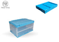 Transparent Plastic Foldable Container With Handles Maximizing Space 600 - 320