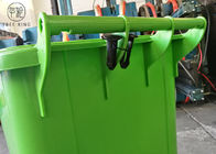 Red / Green Plastic Rubbish Bins , 240 Liter Waste Wheelie Bin For Recycling Paper