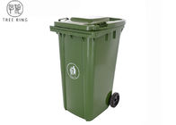 Household 240 Liter Plastic Rubbish Bins , Council Red Wheelie Bin For Garden Waste