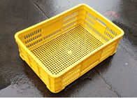 Ventilated No Collapsible Plastic Crate , Food Grade Stacking Confectionery Tray