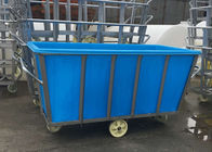 Polyethylene Linen Industrial Plastic Laundry Trolley Basket On Wheels 2100 * 1080 * H880 Mm K1300L