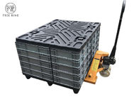 Four Way Returnable Recycled Plastic Pallets With Top Caps 1200 * 1000 * 150 Mm