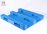 Steel Reinforced Colored HDPE Plastic Pallets Anti-Slip Rubber Inserted 1300 * 1100