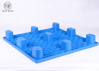 Lightweight Nestable HDPE Plastic Pallets With 9 Legs And Open Deck P1010 4 Sides