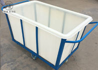 100 Gallon Mobile Plastic Laundry Bins With Four Wheels K400 Roto Molded With 400kg Capacity