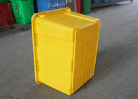 Commercial Colored Plastic Storage Totes With Lids / Cover Stacking And Nesting