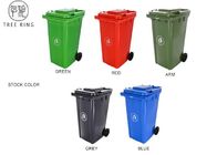 Sturdy Refuse Green 240ltr Plastic Rubbish Bins With Two Rubber Wheels HDPE