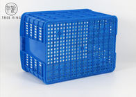 Heavy Duty Mesh Plastic Stacking Crates On Wheels 620 * 445 * 350mm C580 Customized