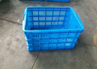 C560 55 Litre Heavy Duty Ventilated Perforated Plastic Stacking Crate Trays For Meat / Poultry