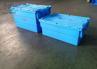 600 * 400 * 260 Mm Euro Stacking Containers , Plastic Nesting Crates With Attached Lids