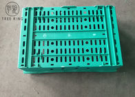 Perforated Sides Nestable Bale Arm Crate Trays Containers With Stacking Bars 590 * 400 *192