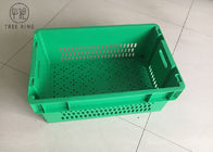 58ltr Green Square Plastic Vegetable Containers 600 X 400 X 300 Ventilated
