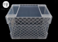 32 Liters Clear Plastic Foldable Container , Food Grade Plastic Stacking Crates