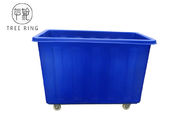 Customized Rotational Molding 300kg Recycling Plastic Laundry Storage Cart With Insert