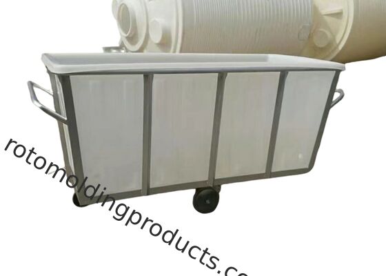 2866 lbs 1300L Rotomolded LLDPE Fabric Trolley | Heavy-Duty Textile Cart with Dual Push Handles & 1200kg Load Capacity