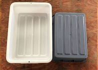 Grey Non Collapsible Plastic Luggage Airport Search Tote Tray For Airport Or Restaurant
