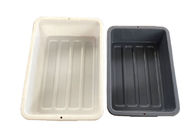 Lightweight Small Plastic Bus Tote Bin Box Tubs For Washing , Airport Scanning