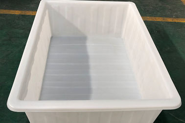 Heavy Duty Rotomolded Rectangular Tuff  Poly Tapered Tubs On Trolleys For Materials Handling