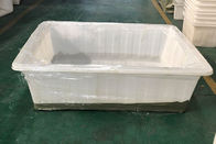 Heavy Duty Rotomolded Rectangular Tuff  Poly Tapered Tubs On Trolleys For Materials Handling