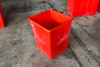 Solid Durable Paper Recycling Bin , Plastic Kitchen Waste Bins In Red Color