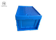 Turnover Collapsible Plastic Crate Foldable Moving Plastic Storage Crate With Lid