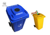 Customized Recycling Locakable Garbage Wheelie Bin 240l Blue With Bottle Lids Locked