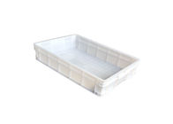 Heavy Duty Euro Stacking Containers White Food Plastic Trays For Freezing Fish