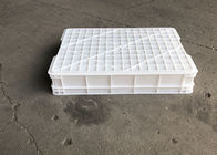 Heavy Duty Euro Stacking Containers White Food Plastic Trays For Freezing Fish