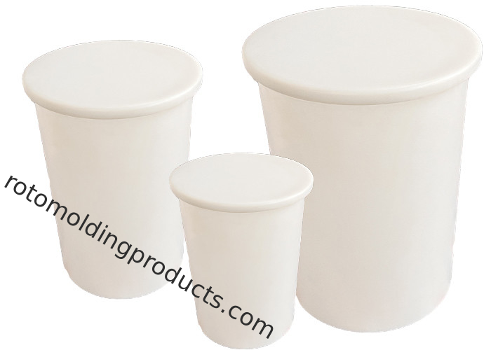 55 Gallon Chemtainer Crosslinked Polyethylene Open Top Cylindrical Tanks PE For Material Handling
