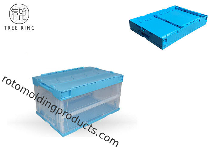 Transparent Plastic Foldable Container With Handles Maximizing Space 600 - 320