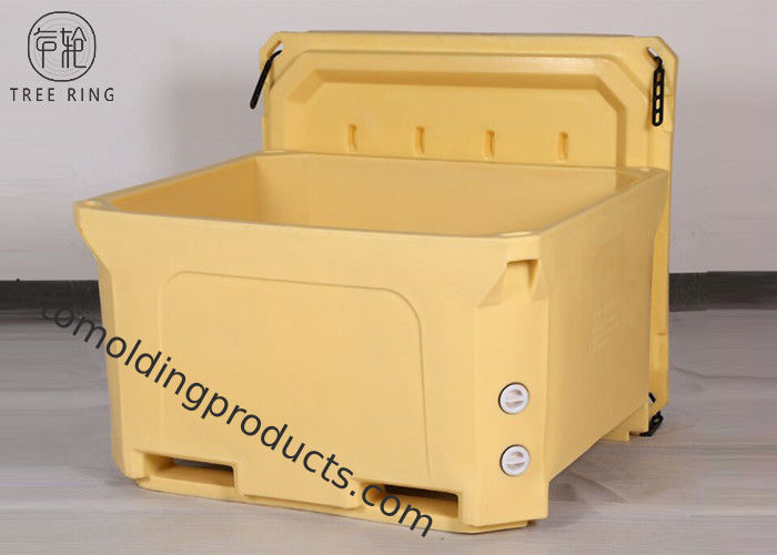 Over 1000qt High Performance Ice Coolers For Frozen Seafood Shipping Pallet Truck Bottom