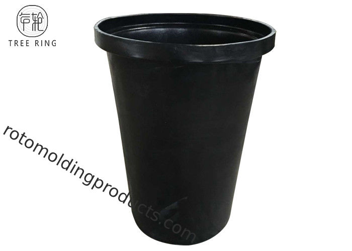 Cylinderical 16Gallon Plastic Utility Buckets With Flat Bottom M70L OEM Black