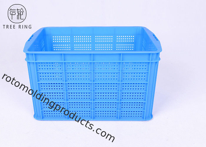 Shallow Draining Non Collapsible Vented Plastic Crate 520 * 360 * 320 Mm  For Storage