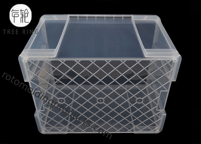 clear plastic crates