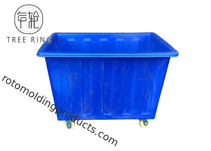 Commercial Textile Mobile Tapered Plastic Box Truck Cart For Garment Industrial