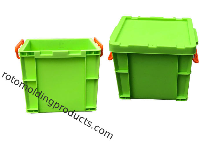 Green Square Euro Stacking Containers With Locking Lids For Turbocharged Storage