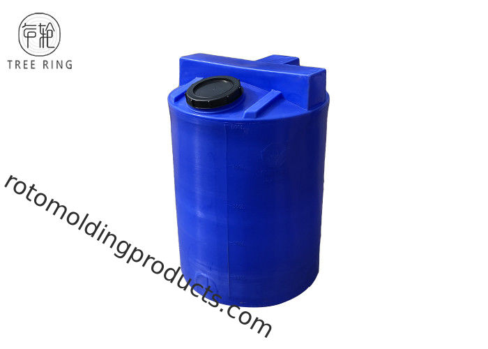100 Gallon Poly Water Tanks Cylindrical Blue Emergency
